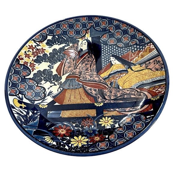 Vintage Japan Large 13" Hand Painted UOGC Geisha Decorative Plate/Wall Plaque - Picture 3 of 11